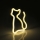 LED Decoración de pared de neón CAT LED/3W/3xAA USB amarillo