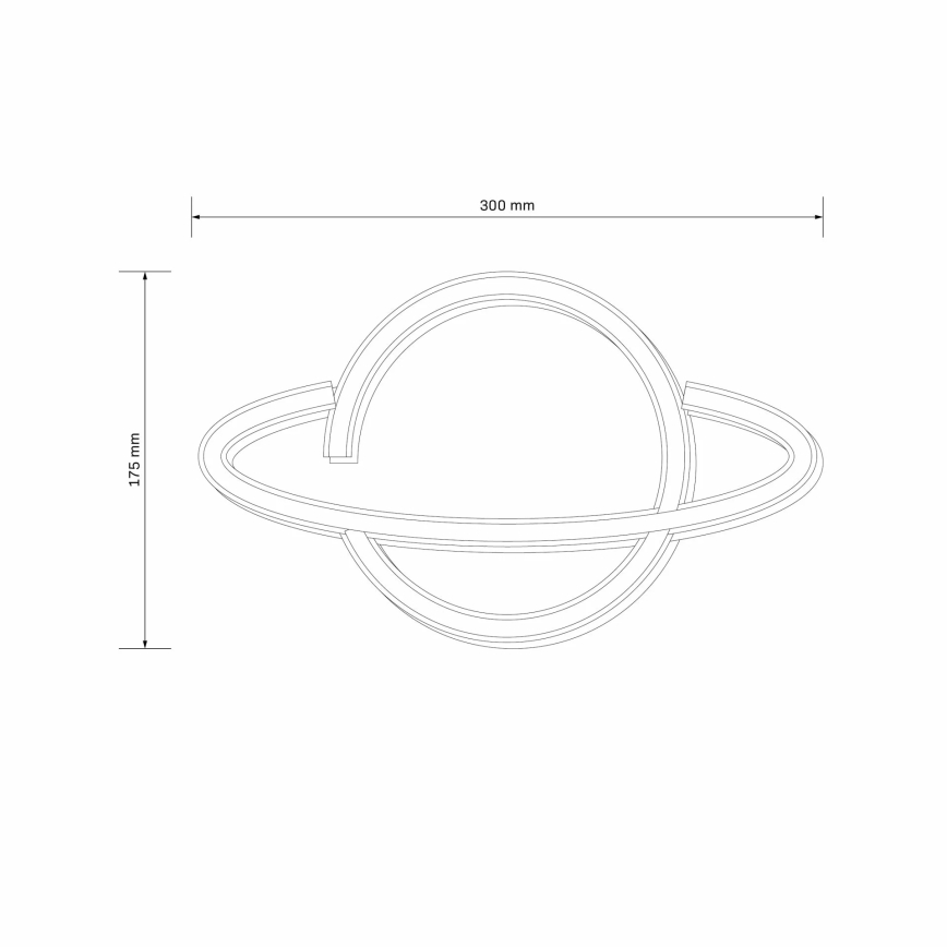 LED Decoración de pared de neón PLANET LED/3W/3xAA USB azul/amarillo