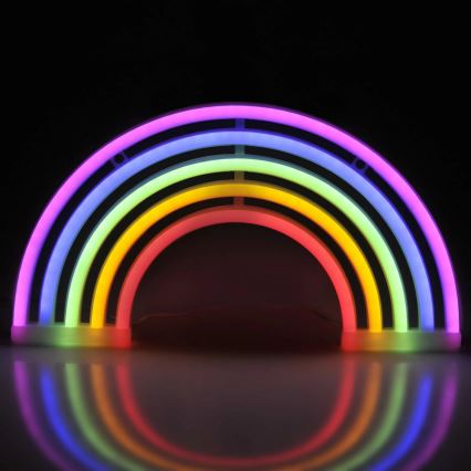LED Decoración de pared de neón RAINBOW LED/3W/3xAA USB multicolor