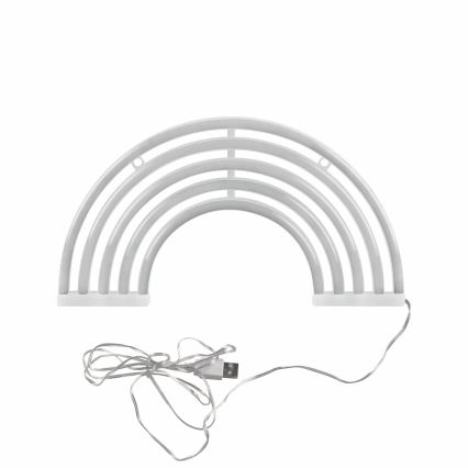 LED Decoración de pared de neón RAINBOW LED/3W/3xAA USB multicolor