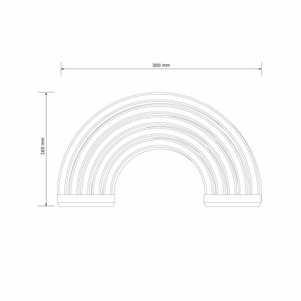 LED Decoración de pared de neón RAINBOW LED/3W/3xAA USB multicolor