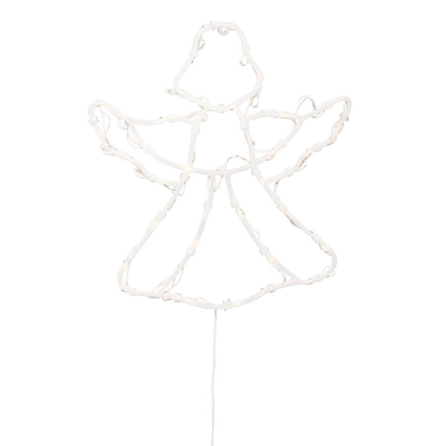 LED Decoración navideña para la ventana 35xLED/230V IP44 ángel blanco cálido