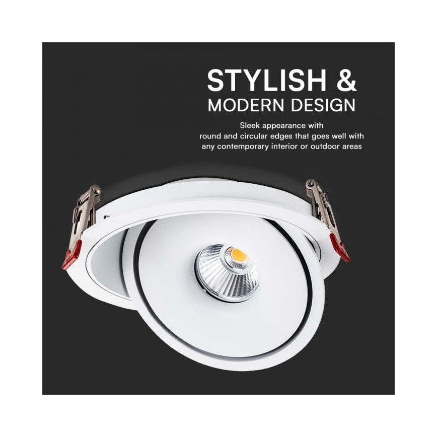 Foco empotrable LED de techo LED/20W/230V 3000/4000/6400K Ø 16,5 cm blanco