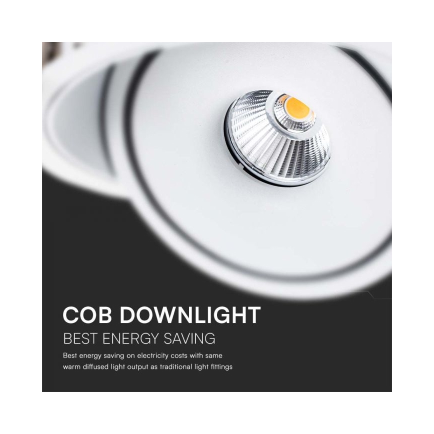 Foco empotrable LED de techo LED/20W/230V 3000/4000/6400K Ø 16,5 cm blanco