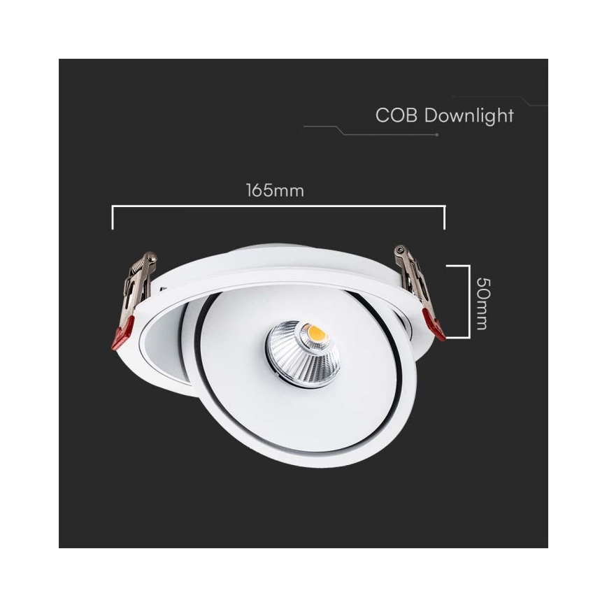 Foco empotrable LED de techo LED/20W/230V 3000/4000/6400K Ø 16,5 cm blanco
