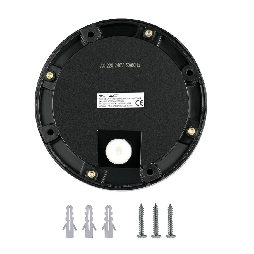Lámpara LED para escaleras exterior LED/2W/230V IP65 3000K negra