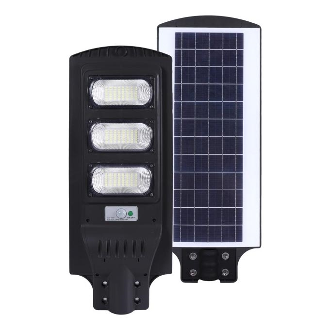 LED Farola solar regulable con sensor de movimiento y crepúsculo URBI LED/8W/3,2V 6500K IP54 10000 mAh + control remoto