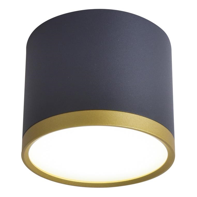 LED Foco empotrable TUBA LED/9W/230V negro/dorado