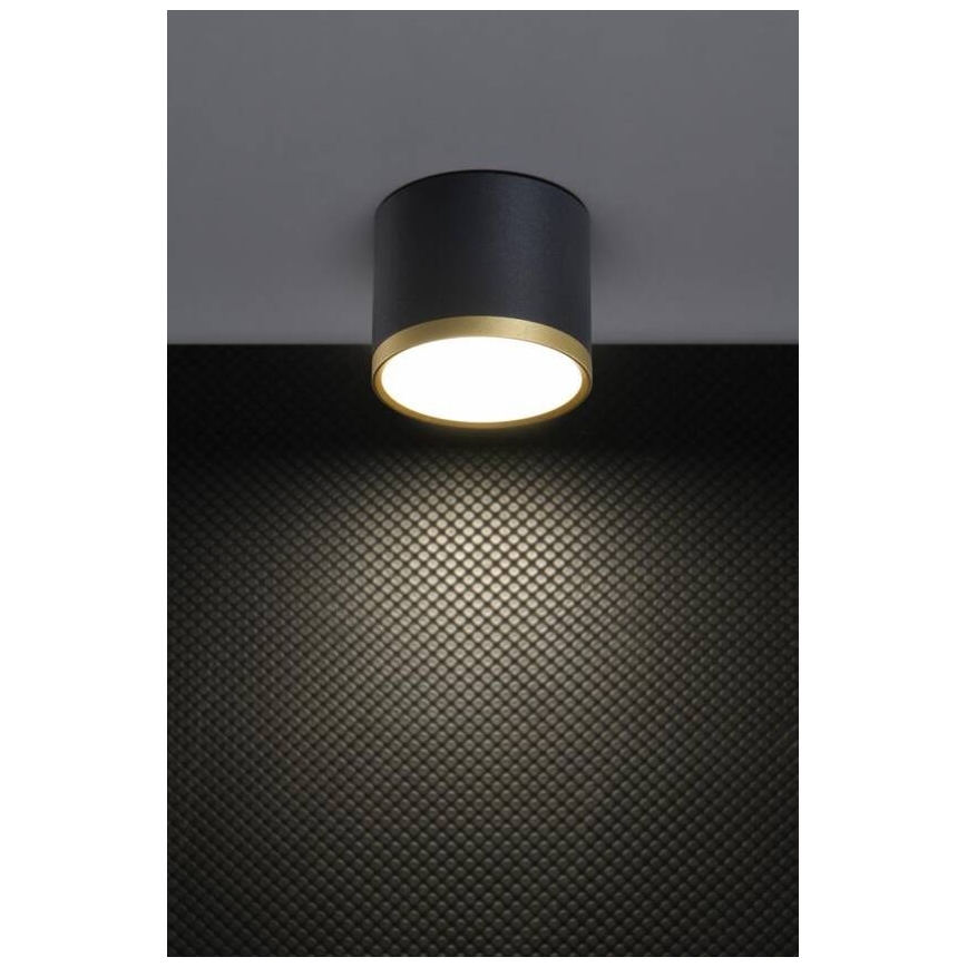 LED Foco empotrable TUBA LED/9W/230V negro/dorado