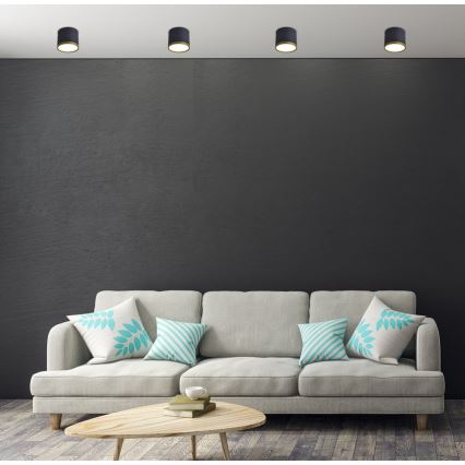 LED Foco empotrable TUBA LED/9W/230V negro/dorado