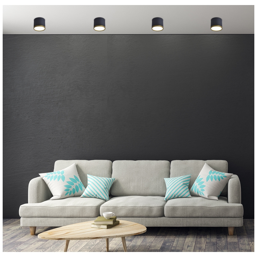 LED Foco empotrable TUBA LED/9W/230V negro/dorado