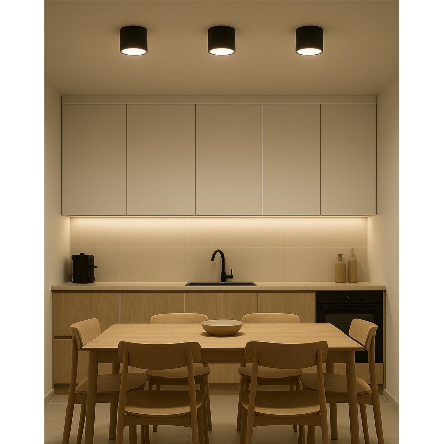 LED Foco empotrado LED/10W/230V 3000/4000/6400K diámetro 12 cm negro
