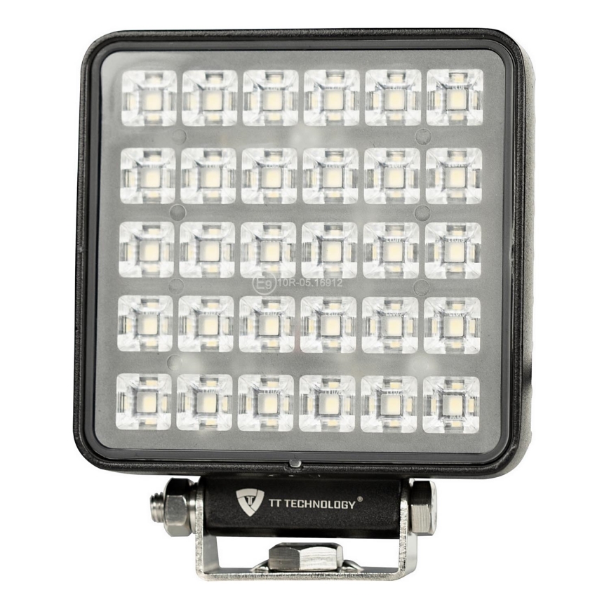 LED Foco para coche BLACK LED/30W/10-30V IP69 5700K cuadrado