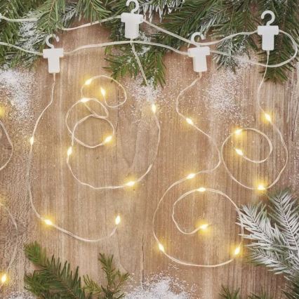 LED Guirnalda para exterior 54xLED/8 funciones 6,7x0,7m IP44 blanco cálido