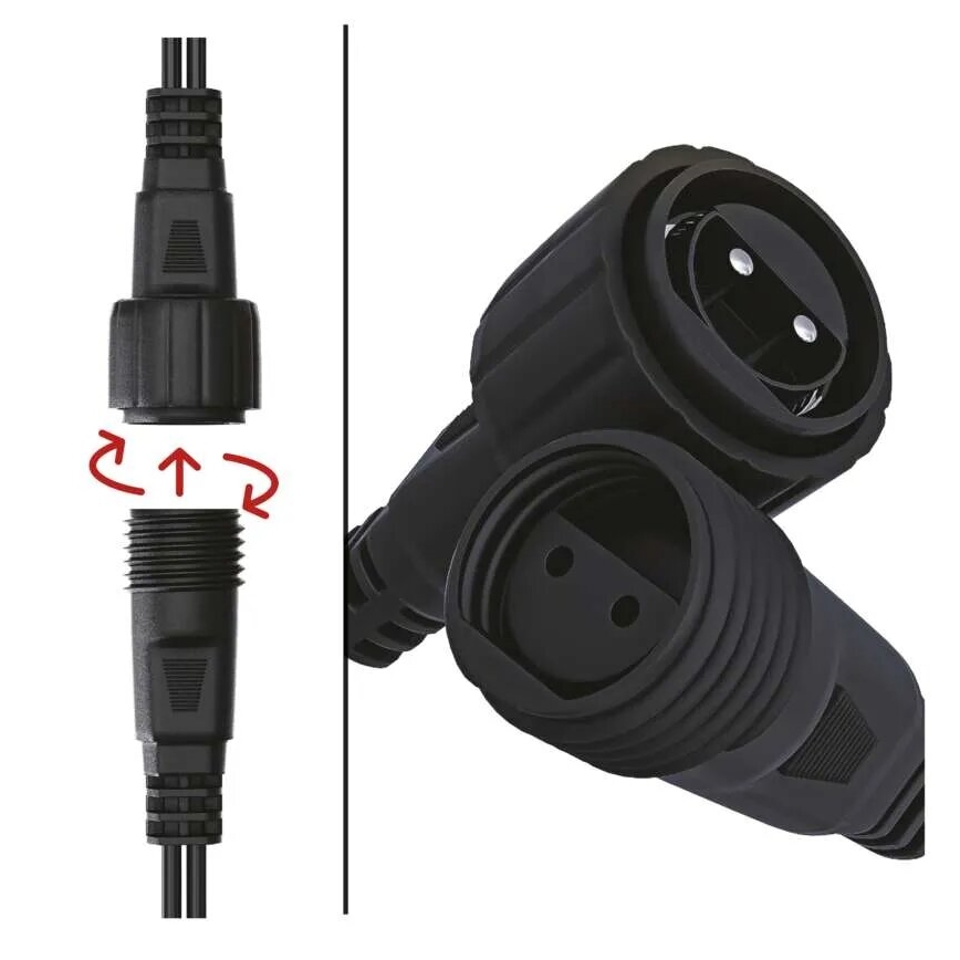 LED Guirnalda para exteriores 100xLED/2,5x0,9m IP44 blanco cálido