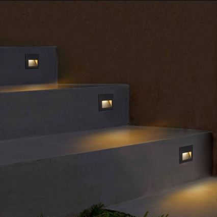 LED Iluminación de escaleras exterior Q7 LED/3W/230V IP44
