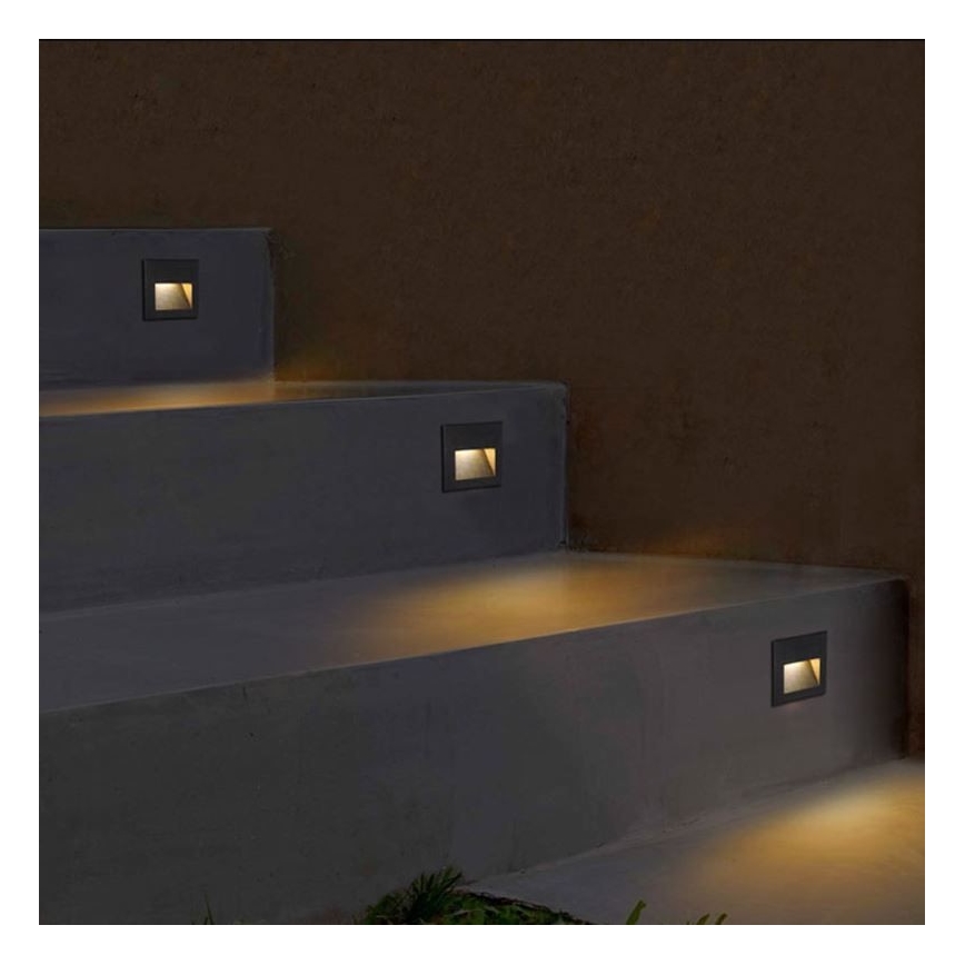 LED Iluminación de escaleras exterior Q7 LED/3W/230V IP44