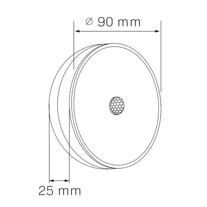 LED Iluminación de muebles con sensor LED/1,2W/4,5V 3xAA cromo mate