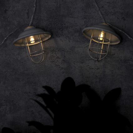 LED Iluminación decorativa exterior LOFT 10xLED/2xAA