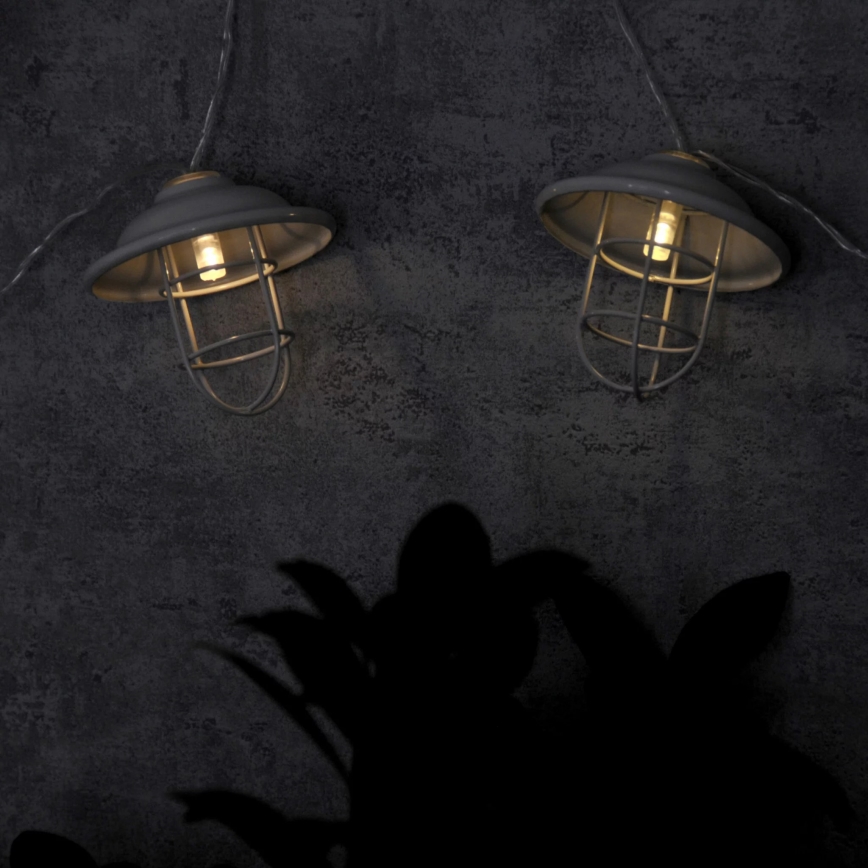 LED Iluminación decorativa exterior LOFT 10xLED/2xAA