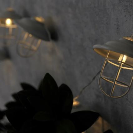 LED Iluminación decorativa exterior LOFT 10xLED/2xAA