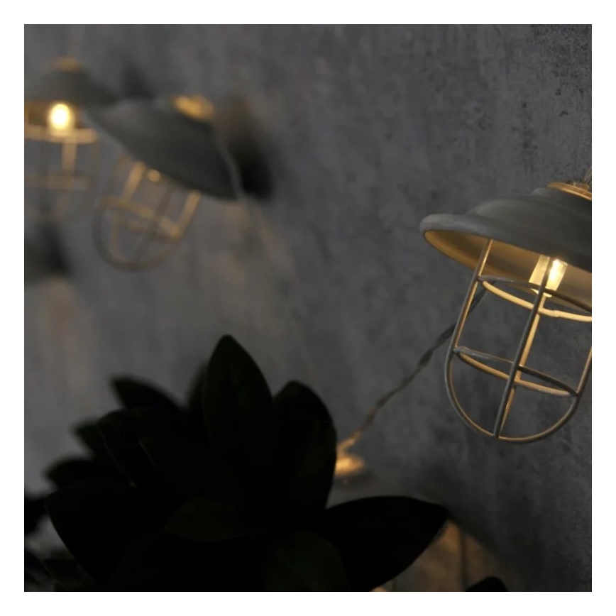 LED Iluminación decorativa exterior LOFT 10xLED/2xAA