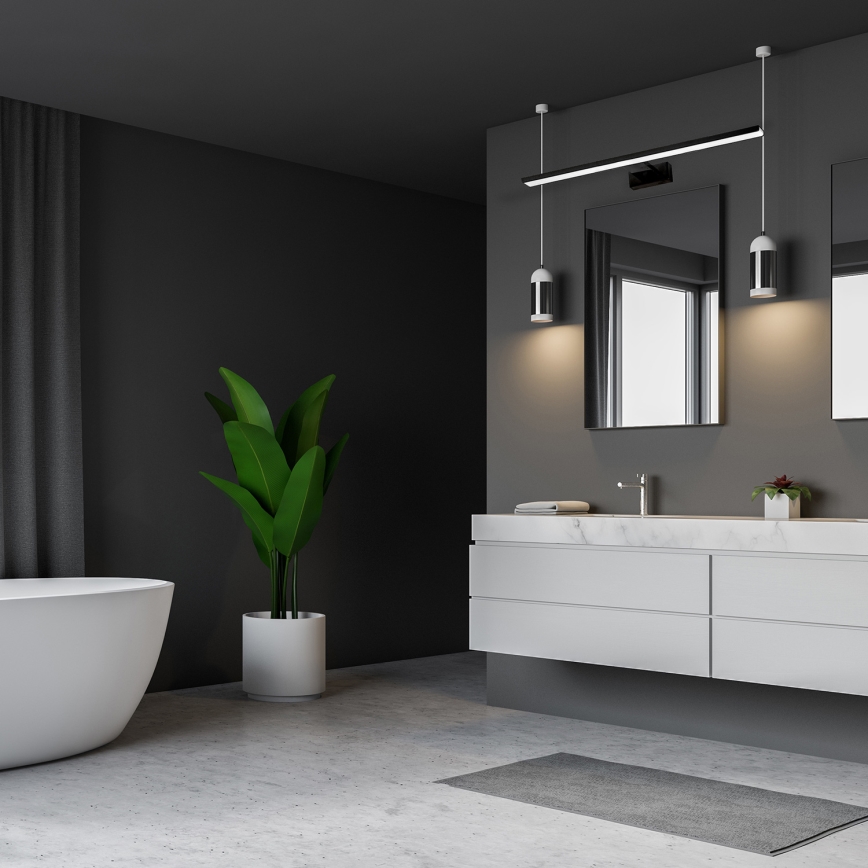 LED Iluminación para espejo de baño SHINE BLACK LED/15W/230V 80 cm IP44 negra