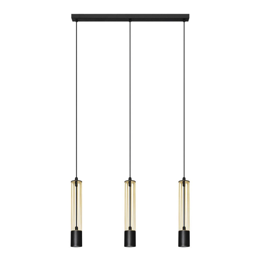 LED Lámpara colgante BARS 3xGU10/4,8W/230V dorado/negro