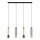 LED Lámpara colgante BARS 4xGU10/4,8W/230V negro/dorado