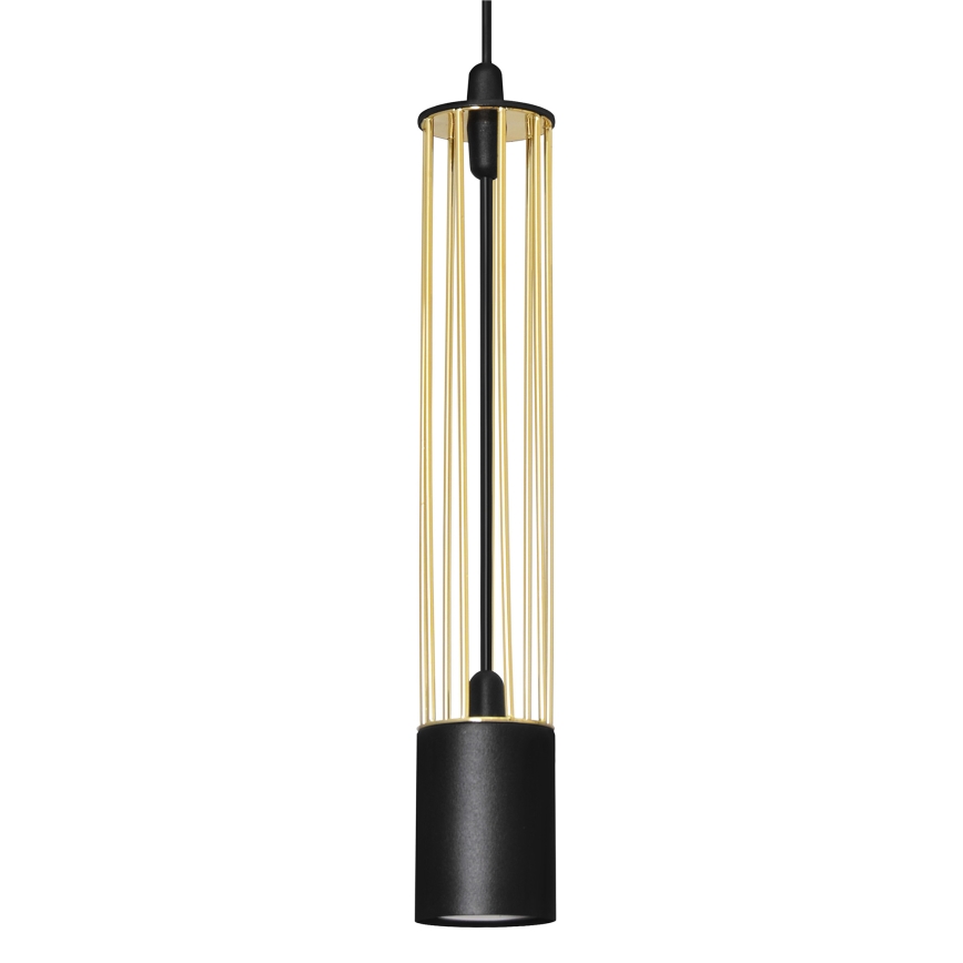 LED Lámpara colgante BARS 4xGU10/4,8W/230V negro/dorado