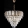 LED Lámpara colgante con cadena 11xE27/60W/230V + 7xLED/6W diá. 60 cm dorado