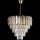 LED Lámpara colgante con cadena 7xE27/60W/230V + 4xLED/6W diá. 40 cm dorado