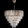 LED Lámpara colgante con cadena 9xE27/60W/230V + 6xLED/6W diá. 50 cm dorado