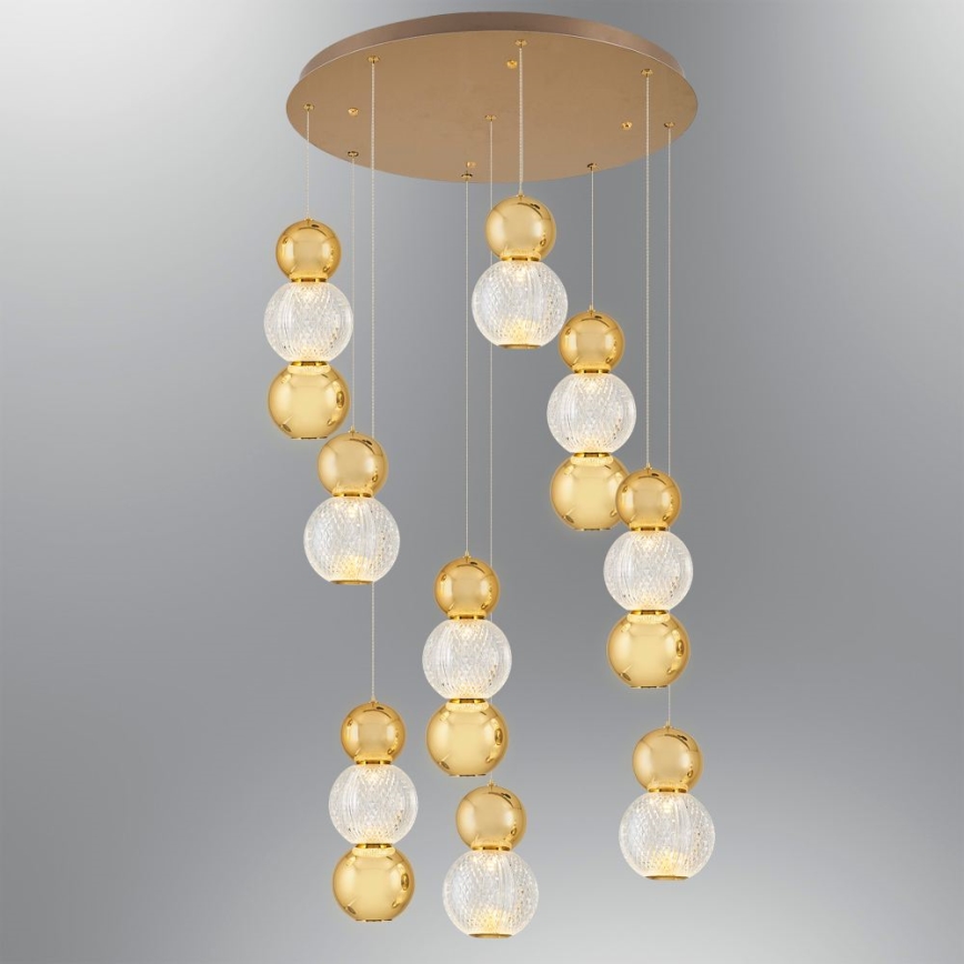 LED Lámpara colgante CREMONA LED/51W/230V 3000K dorada