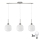 LED Lámpara colgante HARMA 3xE27/60W/230V cromo mate/blanco