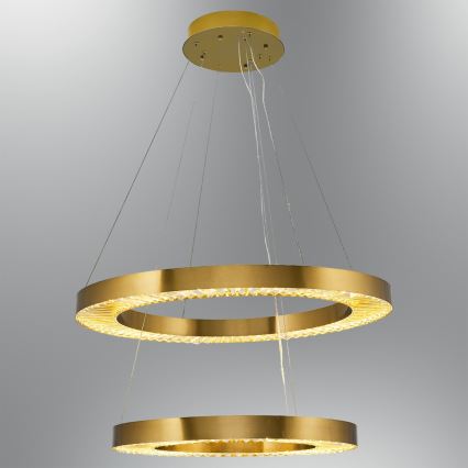 LED Lámpara colgante JESI LED/140W/230V 3000K 100 cm bronce