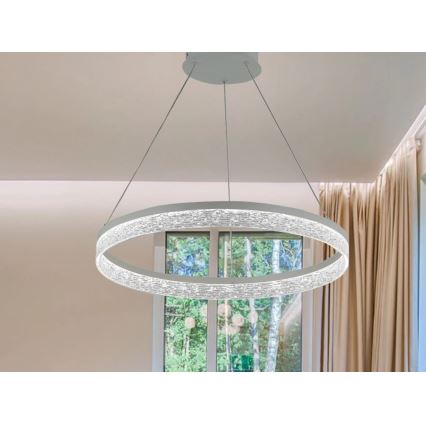 Lámpara colgante LED regulable con cable ALIANZ LED/45W/230V 3000-6000K Ø 60 cm + mando a distancia