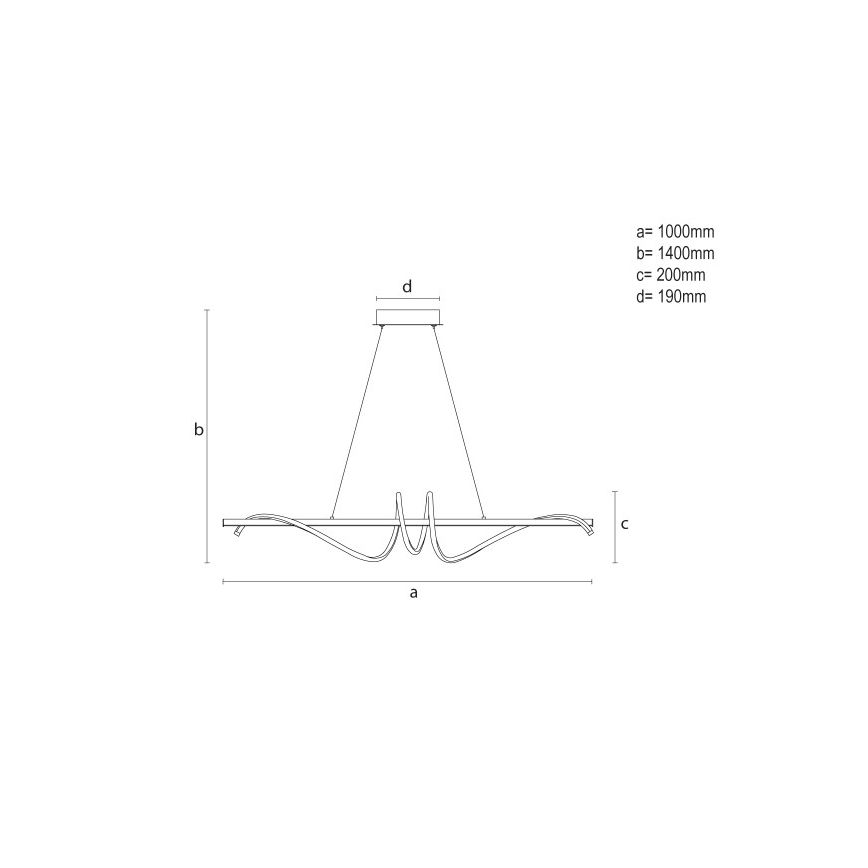 LED Lámpara colgante regulable con cable LED/50W/230V 3000-6500K 100 cm + mando a distancia