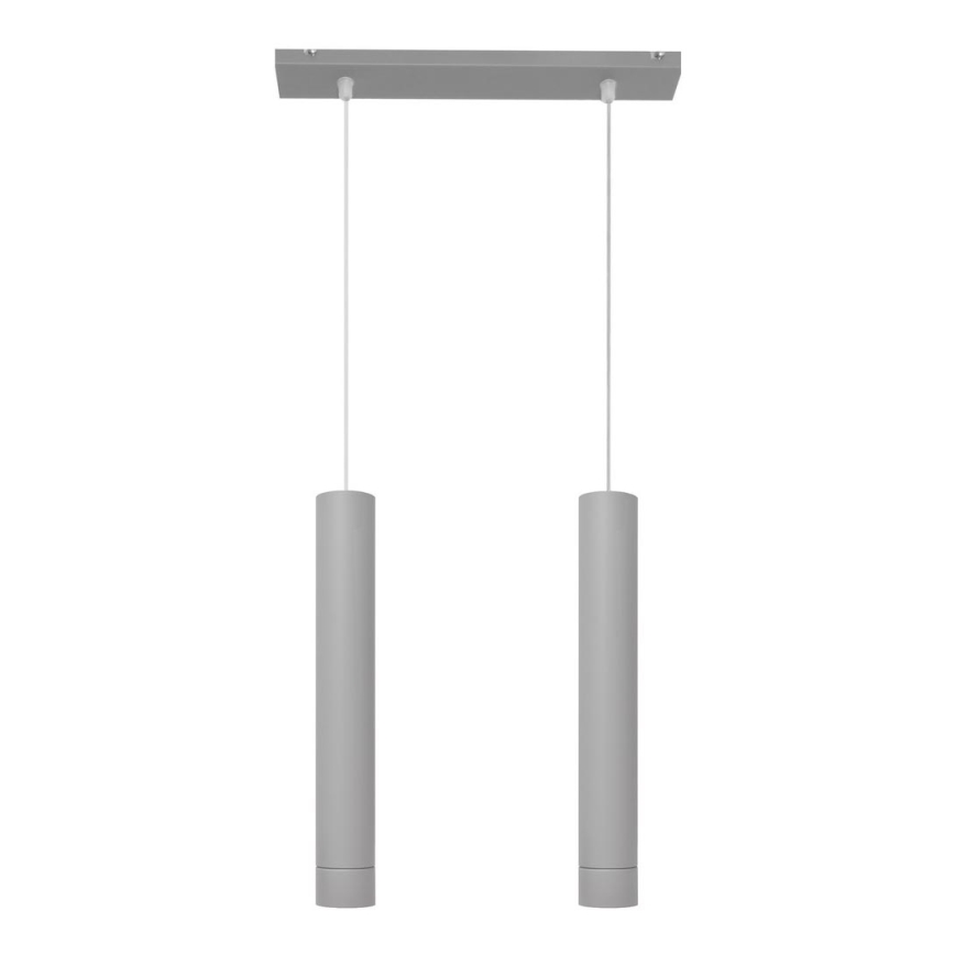 LED Lámpara colgante TUBA 2xGU10/4,8W/230V gris