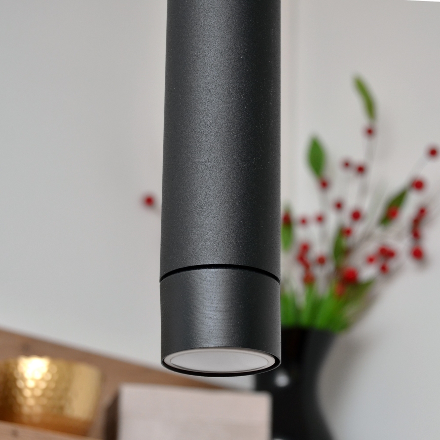 LED Lámpara colgante TUBA 3xGU10/4,8W/230V negro