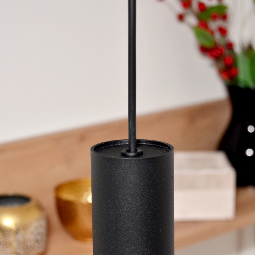 LED Lámpara colgante TUBA 3xGU10/4,8W/230V negro