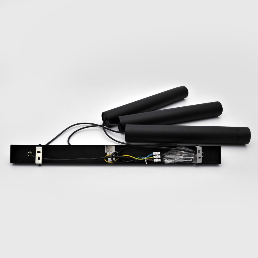 LED Lámpara colgante TUBA 3xGU10/4,8W/230V negro