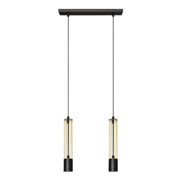 LED Lámpara de araña 2xGU10/4,8W/230V negro/dorado