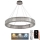 LED Lámpara de araña de vidrio regulable con cuerda LED/50W/230V 3000-6500K cromo brillante + control remoto