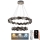 LED Lámpara de araña de vidrio regulable con cuerda LED/65W/230V 3000-6500K cromo brillante + control remoto