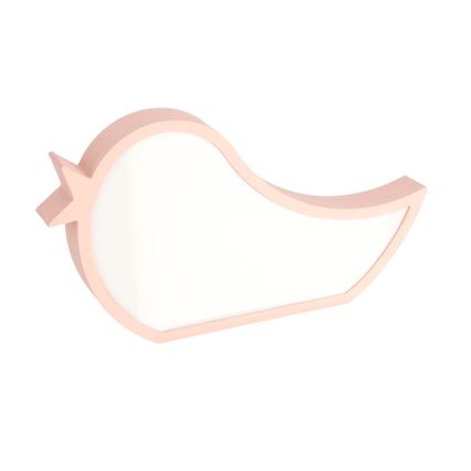 LED Lámpara de escritorio infantil BIRD LED/12W/230V rosa