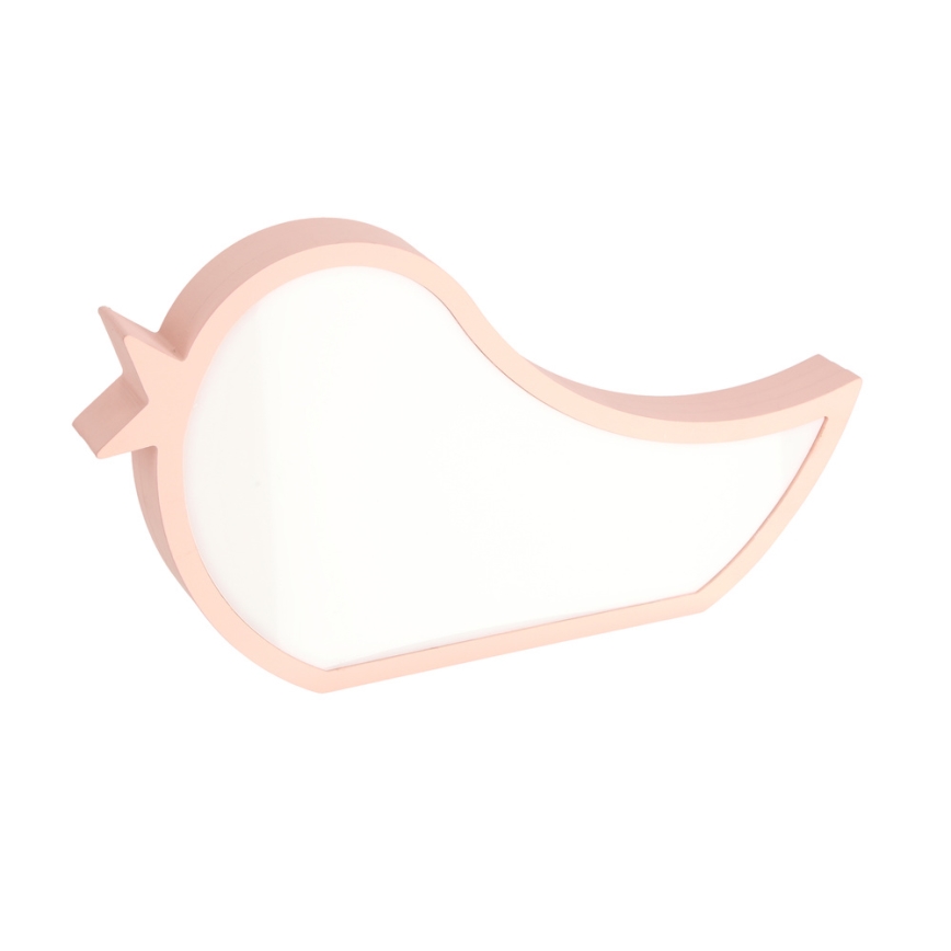 LED Lámpara de escritorio infantil BIRD LED/12W/230V rosa