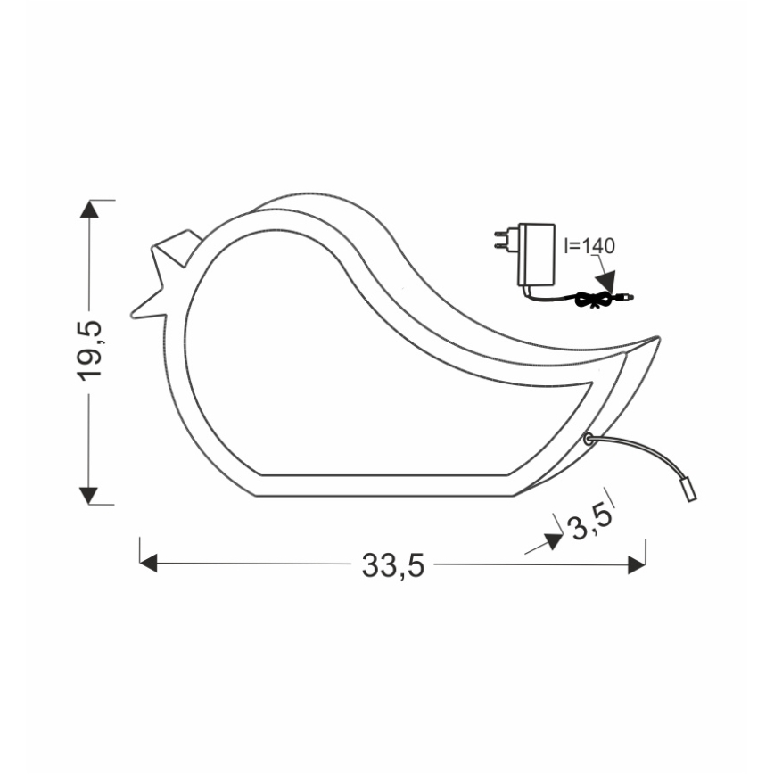 LED Lámpara de escritorio infantil BIRD LED/12W/230V rosa