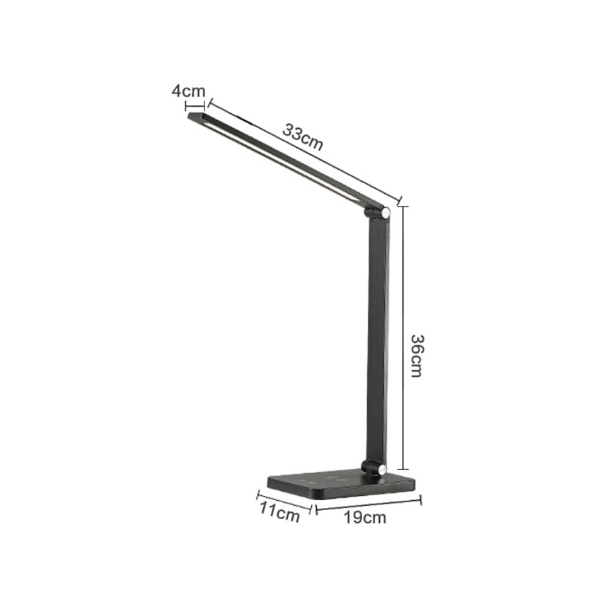 LED Lámpara de mesa con cargador inalámbrico LED/10W/230V 3000/4000/4500/5000/6000K cromo mate