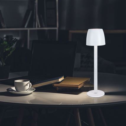 LED Lámpara de mesa táctil recargable y regulable LED/3W/5V 3000K 1800 mAh blanco